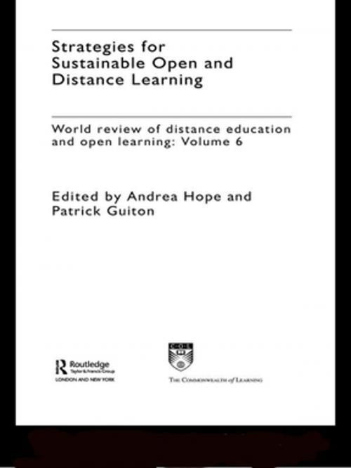 Cover of the book Strategies for Sustainable Open and Distance Learning by , Taylor and Francis