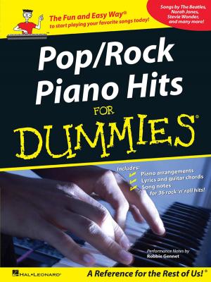 Book cover of Pop/Rock Piano Hits for Dummies (Songbook)