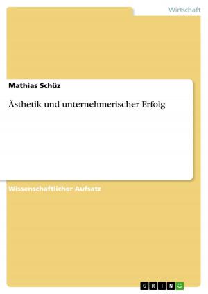 Cover of the book Ästhetik und unternehmerischer Erfolg by Sascha Wingen