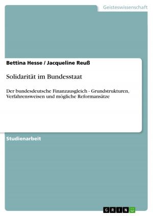 Cover of the book Solidarität im Bundesstaat by Stefanie Dzierzon