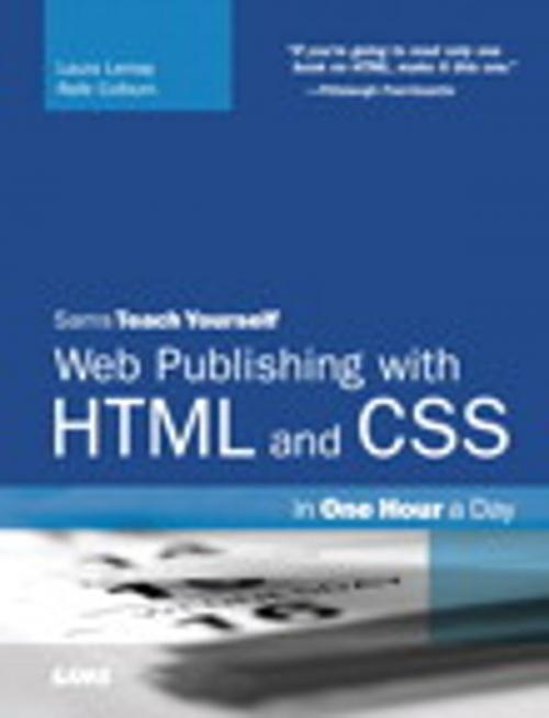 Cover of the book Sams Teach Yourself Web Publishing with HTML and CSS in One Hour a Day by Laura Lemay, Rafe Colburn, Pearson Education