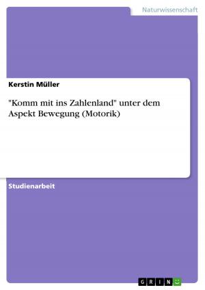Cover of the book 'Komm mit ins Zahlenland' unter dem Aspekt Bewegung (Motorik) by Kristina Bornemann