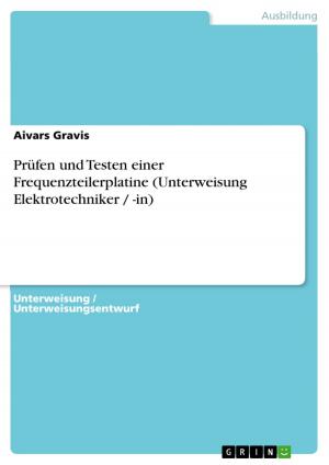 Cover of the book Prüfen und Testen einer Frequenzteilerplatine (Unterweisung Elektrotechniker / -in) by GRIN Verlag