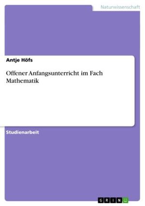 Cover of the book Offener Anfangsunterricht im Fach Mathematik by Christian Werth