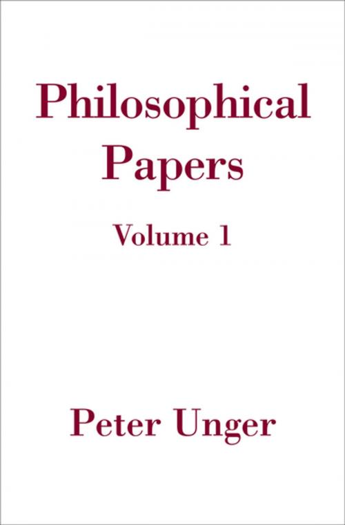 Cover of the book Philosophical Papers by Peter Unger, Oxford University Press