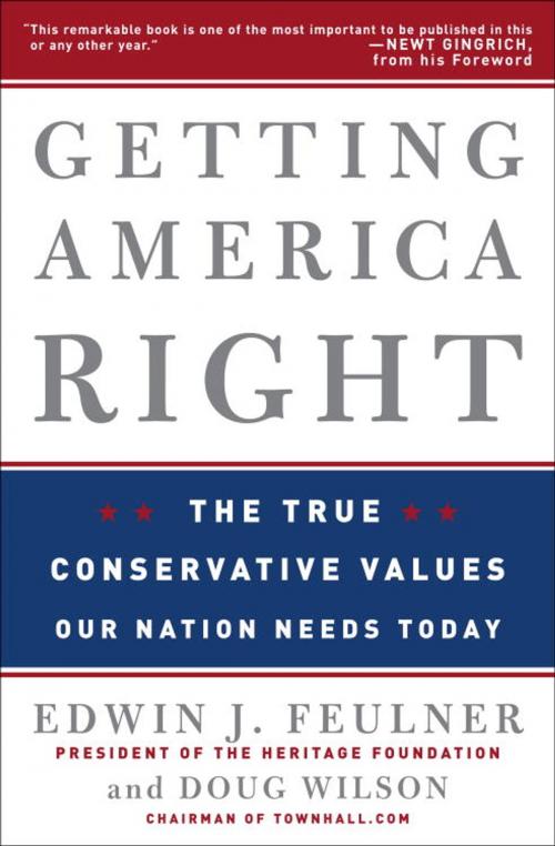 Cover of the book Getting America Right by Edwin J. Feulner, The Crown Publishing Group