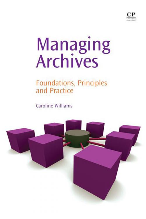 Cover of the book Managing Archives by Caroline Williams, Elsevier Science