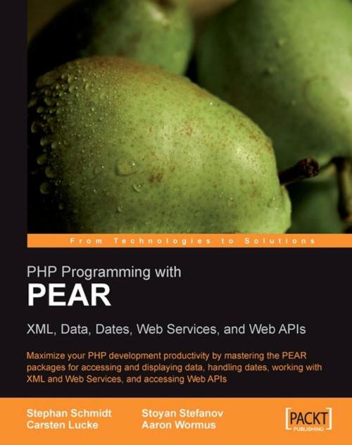 Cover of the book PHP Programming with PEAR by Carsten Lucke, Stoyan Stefanov, Packt Publishing