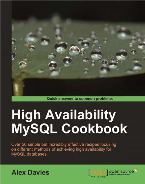 Cover of the book High Availability MySQL Cookbook by Alex Davies, Packt Publishing