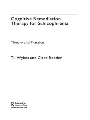 Book cover of Cognitive Remediation Therapy for Schizophrenia