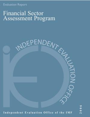 Cover of IEO Report on the Evaluation of the Financial Sector Assessment Program