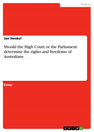 Cover of the book Should the High Court or the Parliament determine the rights and freedoms of Australians by Stefan Nehl