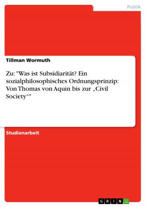 Cover of the book Zu: 'Was ist Subsidiarität? Ein sozialphilosophisches Ordnungsprinzip: Von Thomas von Aquin bis zur 'Civil Society'' by Yilmaz Seker