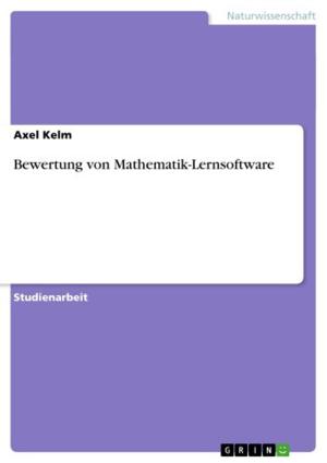 Cover of the book Bewertung von Mathematik-Lernsoftware by Anna Lindner