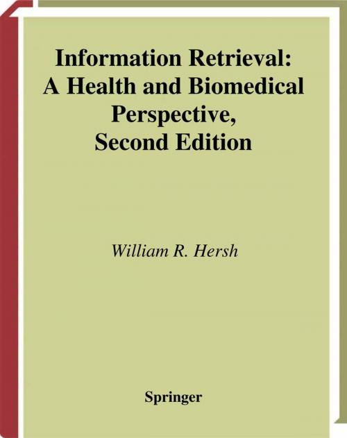 Cover of the book Information Retrieval by William Hersh, Springer New York