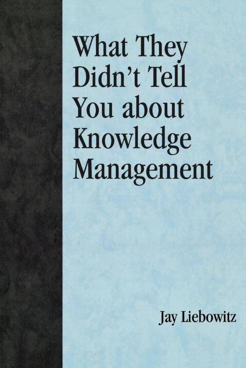 Cover of the book What They Didn't Tell You About Knowledge Management by Jay Liebowitz, Scarecrow Press