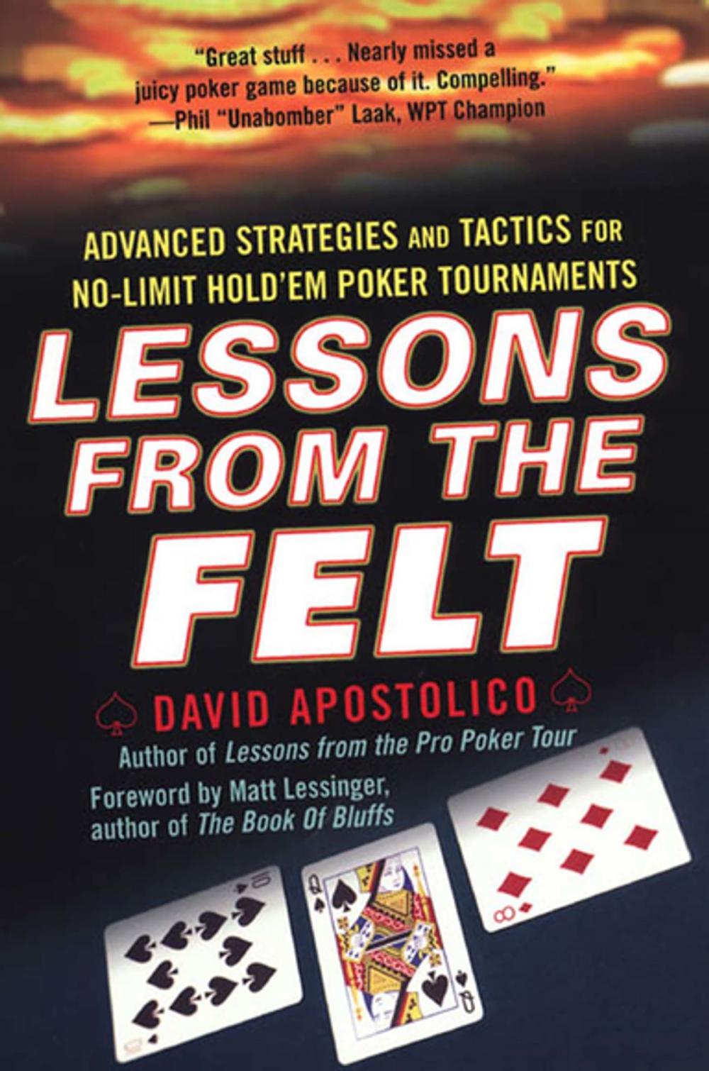 Big bigCover of Lessons From The Felt: Advanced Strategies And Tactics For No-limit Hold'em Tournaments