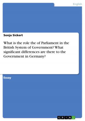 Cover of the book What is the role the of Parliament in the British System of Government? What significant differences are there to the Government in Germany? by Jan Dreyer
