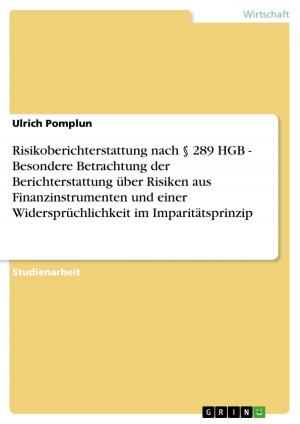 Cover of the book Risikoberichterstattung nach § 289 HGB - Besondere Betrachtung der Berichterstattung über Risiken aus Finanzinstrumenten und einer Widersprüchlichkeit im Imparitätsprinzip by Konrad Maas