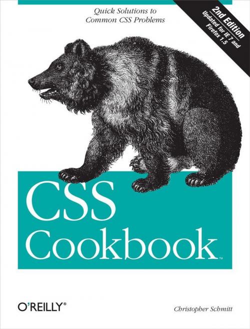 Cover of the book CSS Cookbook by Christopher Schmitt, O'Reilly Media