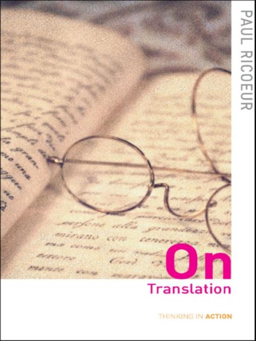 Cover of the book On Translation by Paul Ricoeur, Taylor and Francis