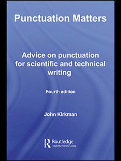 Cover of the book Punctuation Matters by John Kirkman, Taylor and Francis