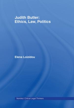 Cover of the book Judith Butler: Ethics, Law, Politics by Abner Cohen