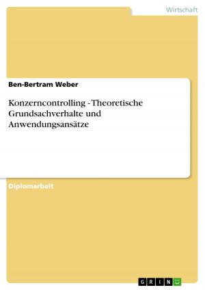 Cover of the book Konzerncontrolling - Theoretische Grundsachverhalte und Anwendungsansätze by Alexej Antropov, René Biniossek
