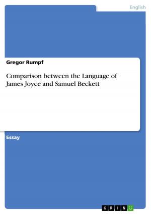 Cover of the book Comparison between the Language of James Joyce and Samuel Beckett by Edgar Klüsener