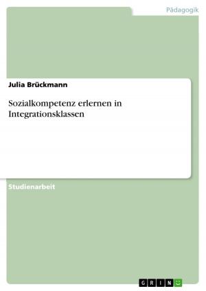 Cover of the book Sozialkompetenz erlernen in Integrationsklassen by Patrick Baumann