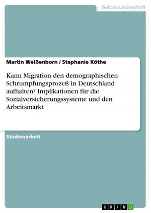 Book cover of Kann Migration den demographischen Schrumpfungsprozeß in Deutschland aufhalten? Implikationen für die Sozialversicherungssysteme und den Arbeitsmarkt