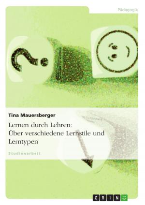 Cover of the book Lernen durch Lehren: Über verschiedene Lernstile und Lerntypen by Anna Fuchs