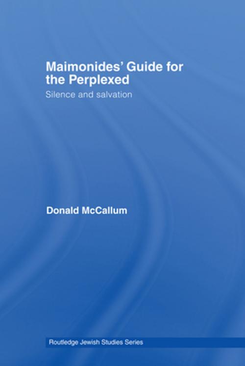 Cover of the book Maimonides' Guide for the Perplexed by Donald McCallum, Taylor and Francis