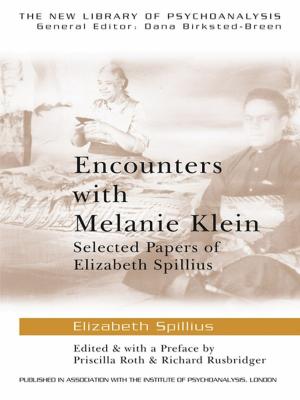 Book cover of Encounters with Melanie Klein