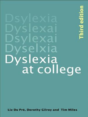 Cover of the book Dyslexia at College by James A. Crutchfield, Candy Moutlon, Terry Del Bene