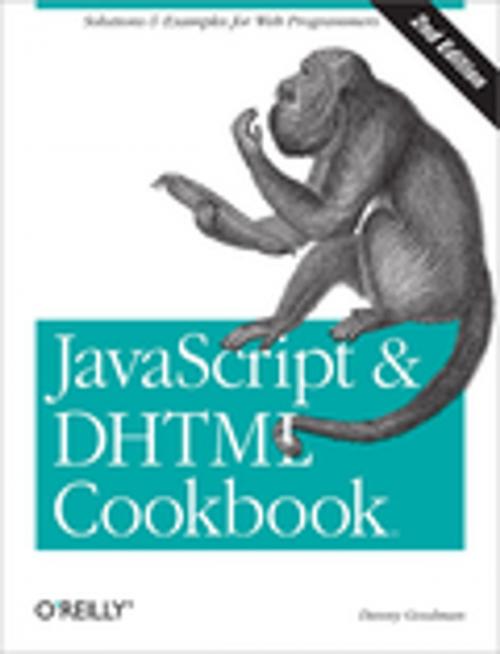 Cover of the book JavaScript & DHTML Cookbook by Danny Goodman, O'Reilly Media
