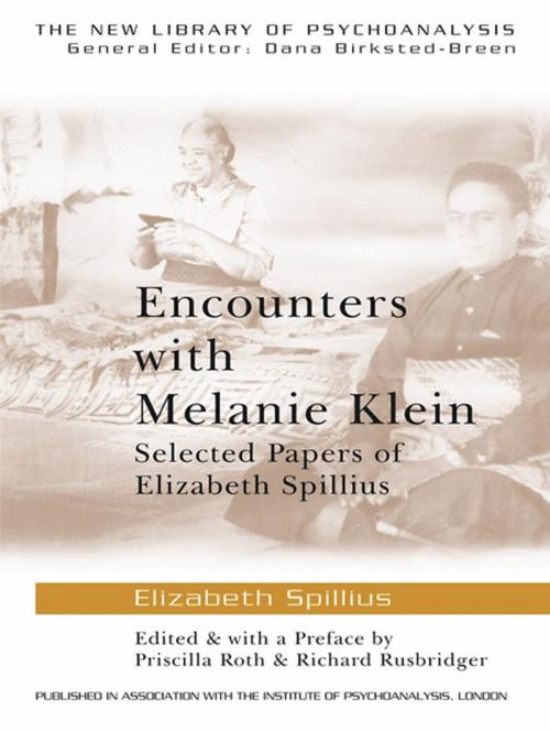 Cover of the book Encounters with Melanie Klein by Elizabeth Spillius, Taylor and Francis