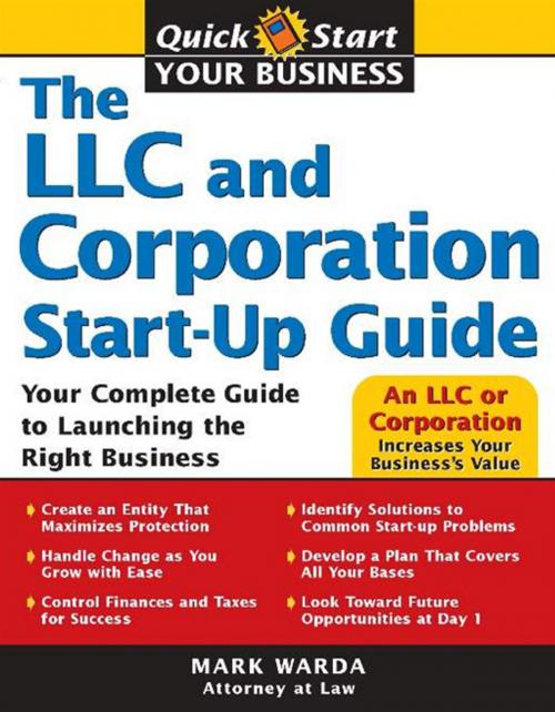 Cover of the book LLC and Corporation Start-Up Guide by Mark Warda Warda, Sourcebooks