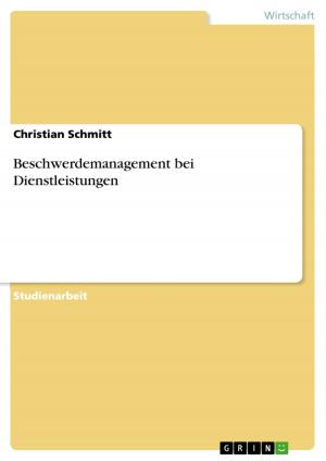 Cover of the book Beschwerdemanagement bei Dienstleistungen by Marie Wolf