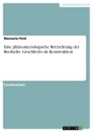 Cover of the book Eine phänomenologische Betrachtung der Berdache. Geschlecht als Konstruktion by Tanja Marguerat