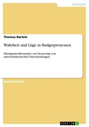Cover of the book Wahrheit und Lüge in Budgetprozessen by Marco Kienlein