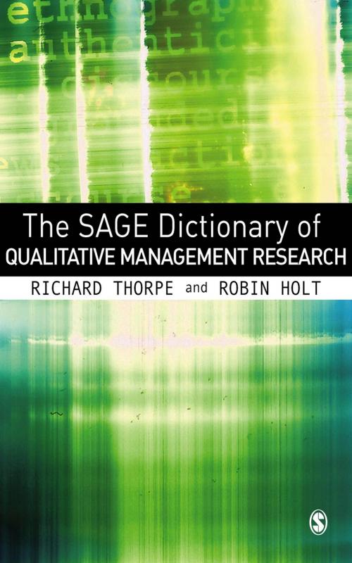 Cover of the book The SAGE Dictionary of Qualitative Management Research by , SAGE Publications
