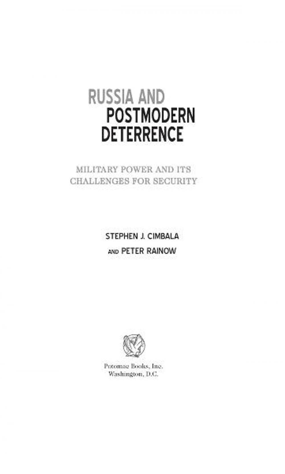 Big bigCover of Russia and Postmodern Deterrence