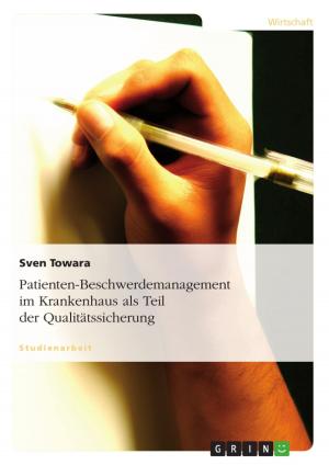 Cover of the book Patienten-Beschwerdemanagement im Krankenhaus als Teil der Qualitätssicherung by Florian Schaffelhofer