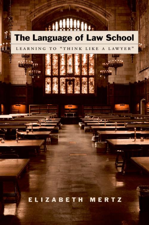 Cover of the book The Language of Law School by Elizabeth Mertz, Oxford University Press