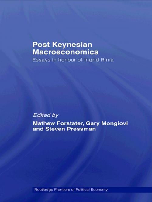 Cover of the book Post-Keynesian Macroeconomics by , Taylor and Francis