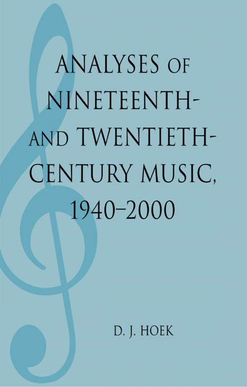 Cover of the book Analyses of Nineteenth- and Twentieth-Century Music, 1940-2000 by D. J. Hoek, Scarecrow Press