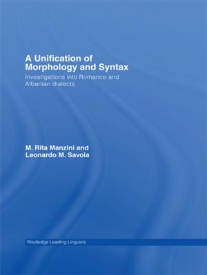 Cover of the book A Unification of Morphology and Syntax by 