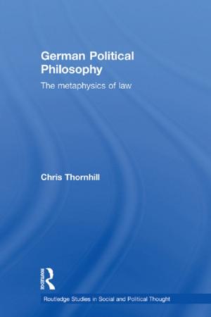 Cover of the book German Political Philosophy by Jonathan Barnett