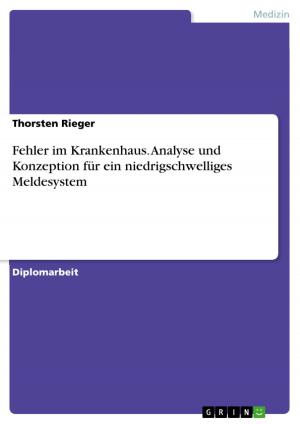 Cover of the book Fehler im Krankenhaus. Analyse und Konzeption für ein niedrigschwelliges Meldesystem by Helena Rother